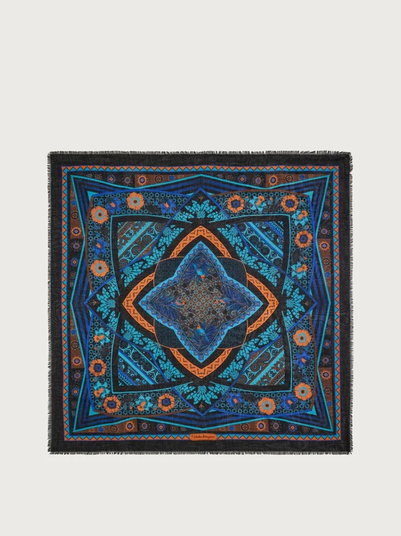 NIRVANA PRINT SILK SHAWL - 1