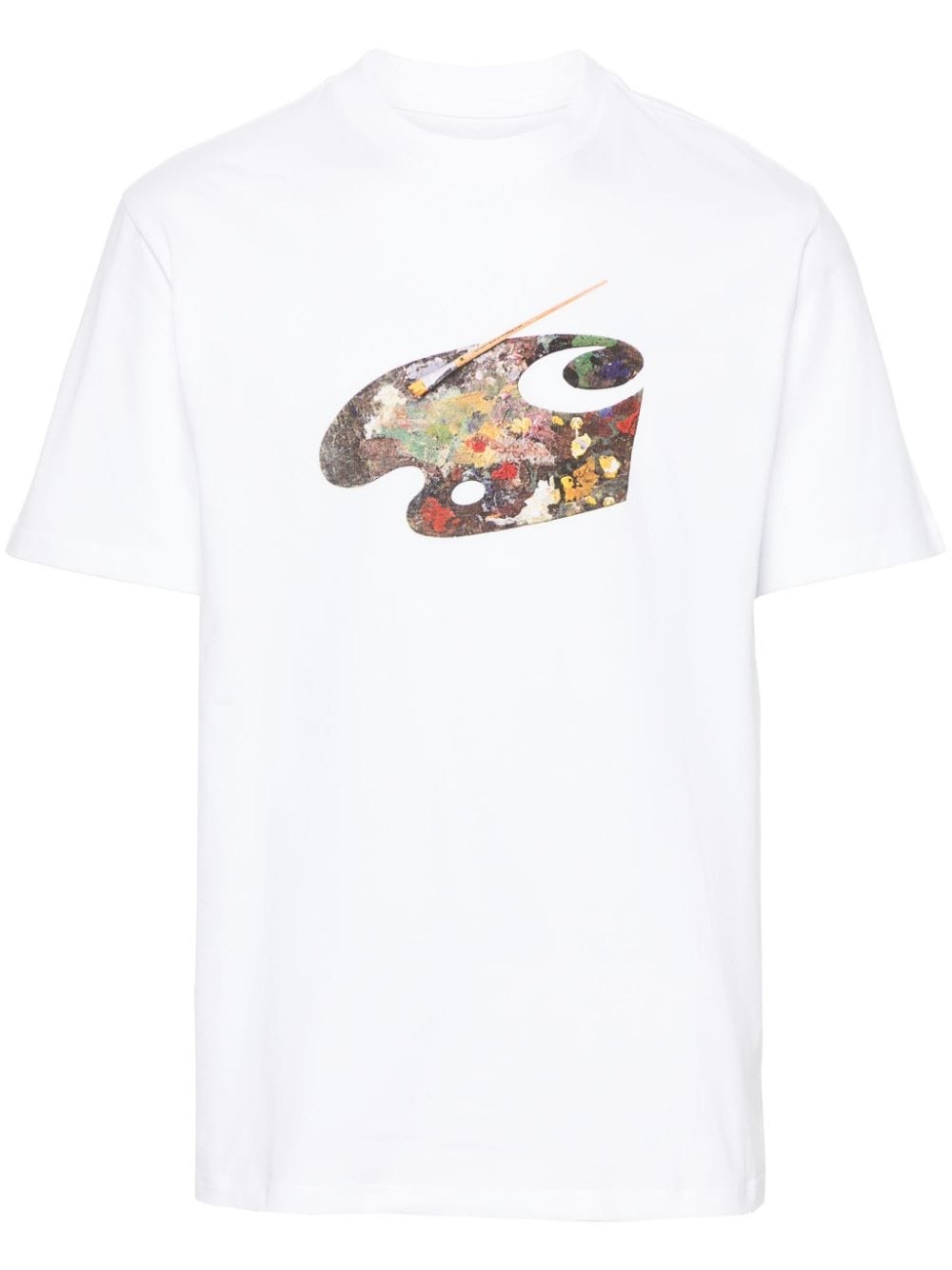 palette-print cotton T-shirt - 1