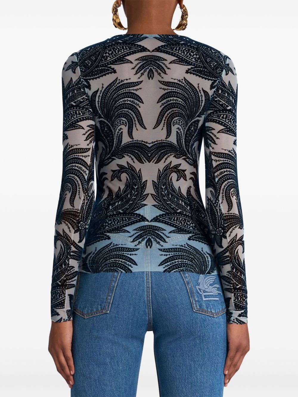 flocked tulle top - 3