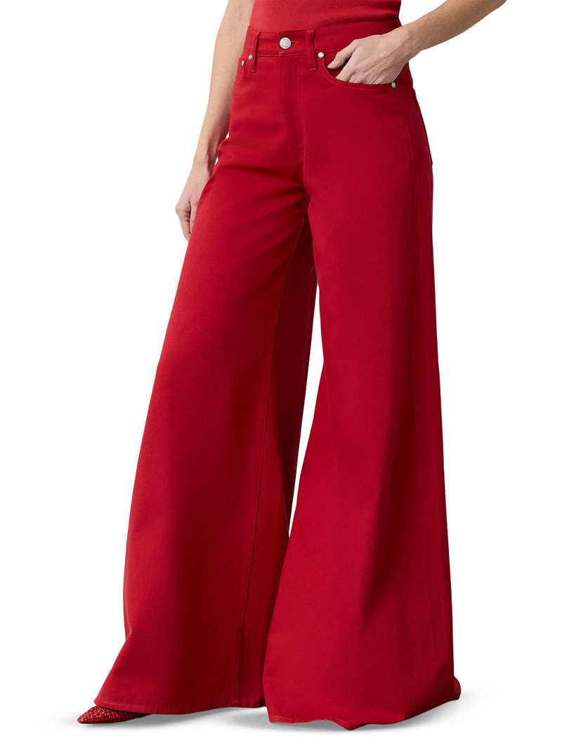 Women's Collen Wide-Leg Jeans - Bright Red 4