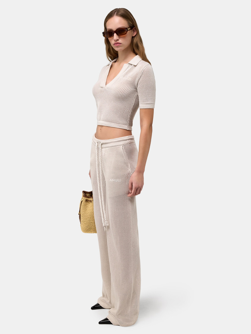 AMIRI WOMEN'S AMIRI CROCHET MESH POLO outlook
