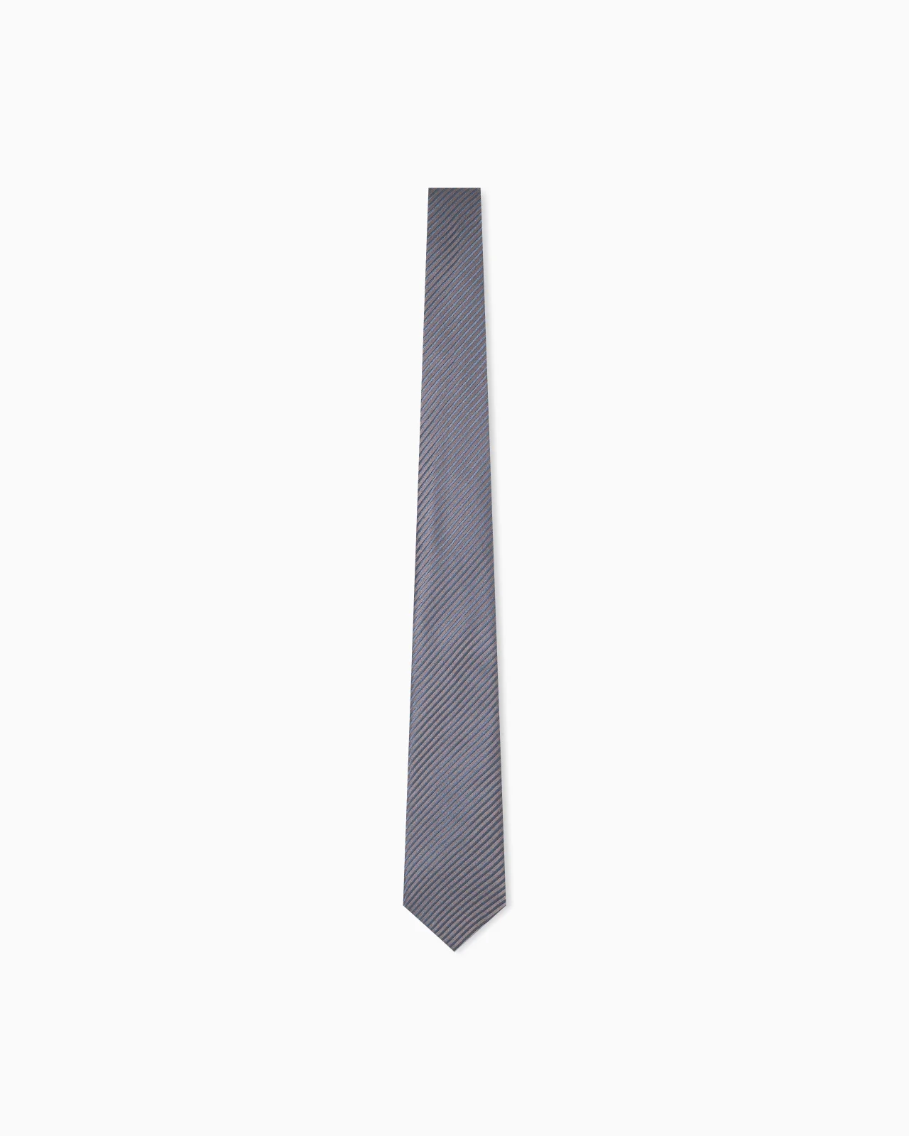 SILK TIE WITH DIAGONAL STRIPE PATTERN - 1