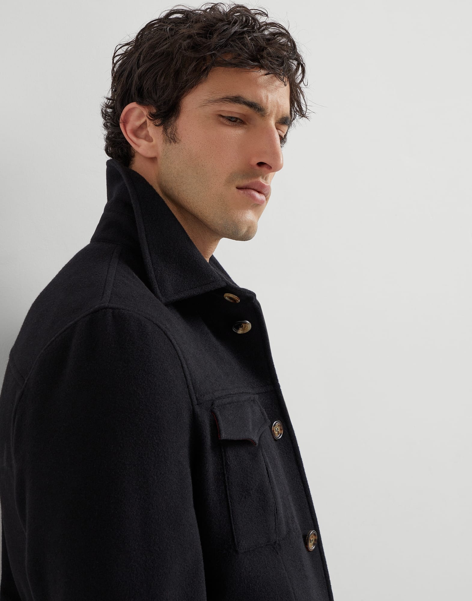 Lightweight water-resistant cashmere safari jacket - 3