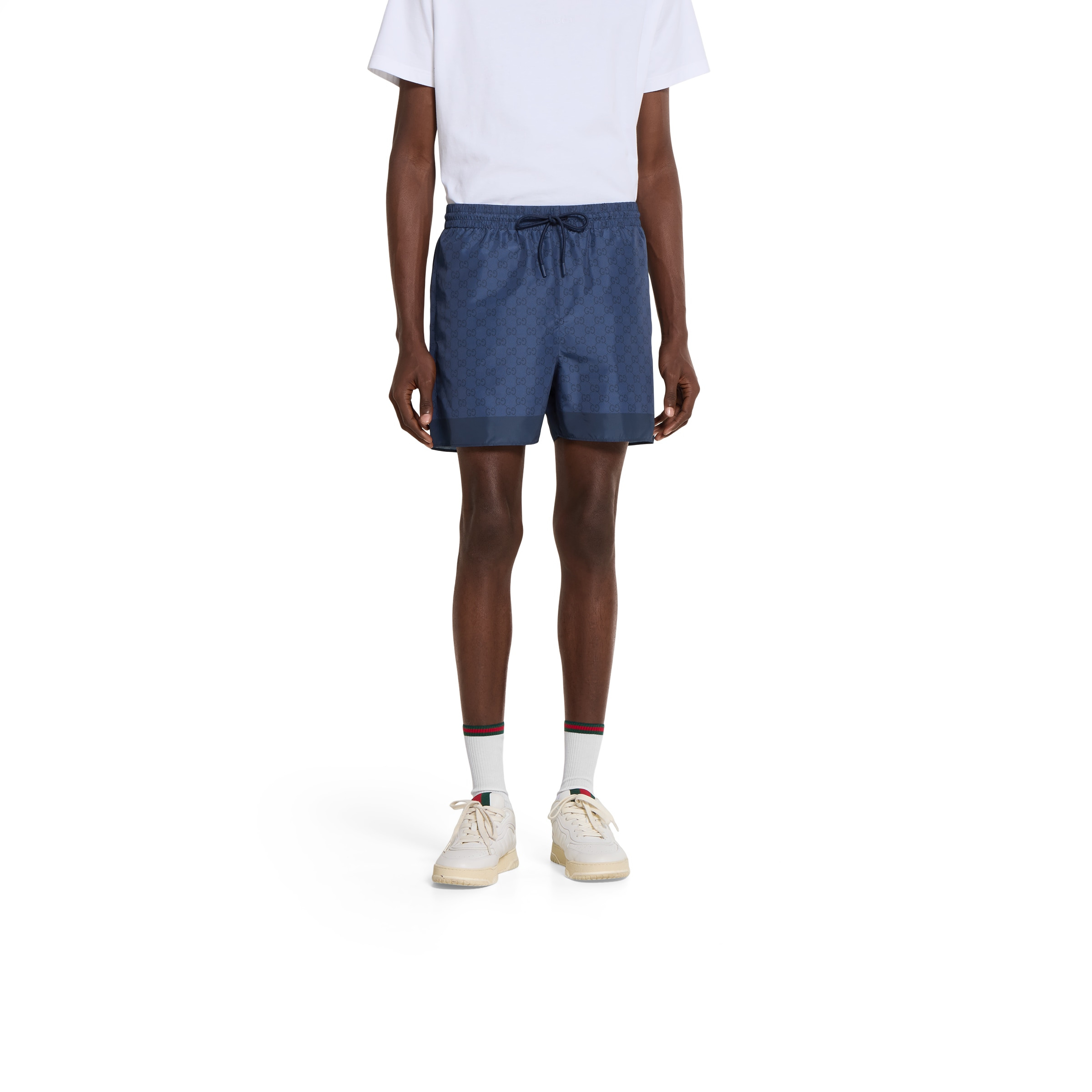 Printed technical poplin swim shorts - 3
