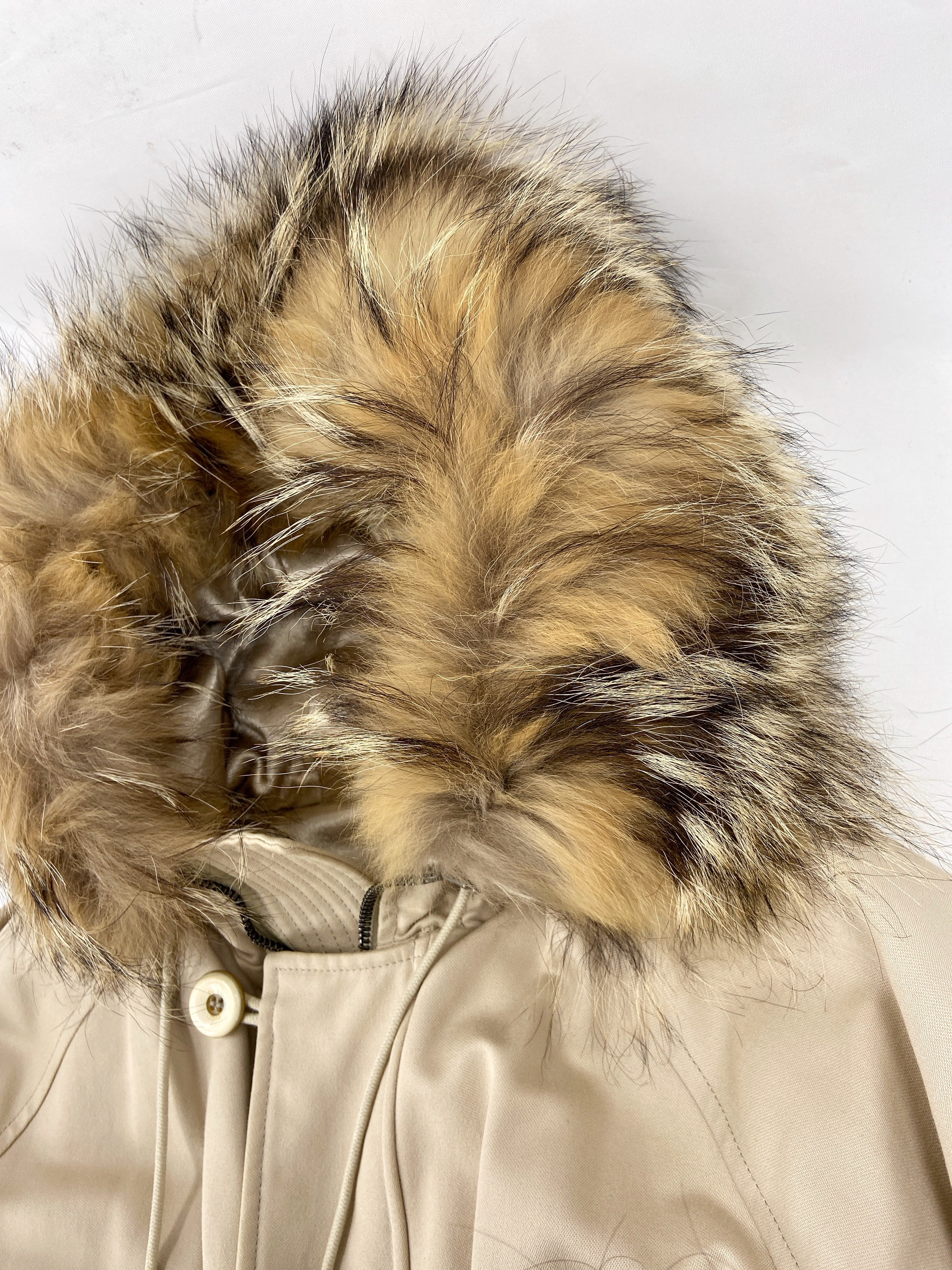 Gucci Fall 1998 Menswear Coyote Fur Hood N-3B Heavyweight Military Winter Coat 48 - 11
