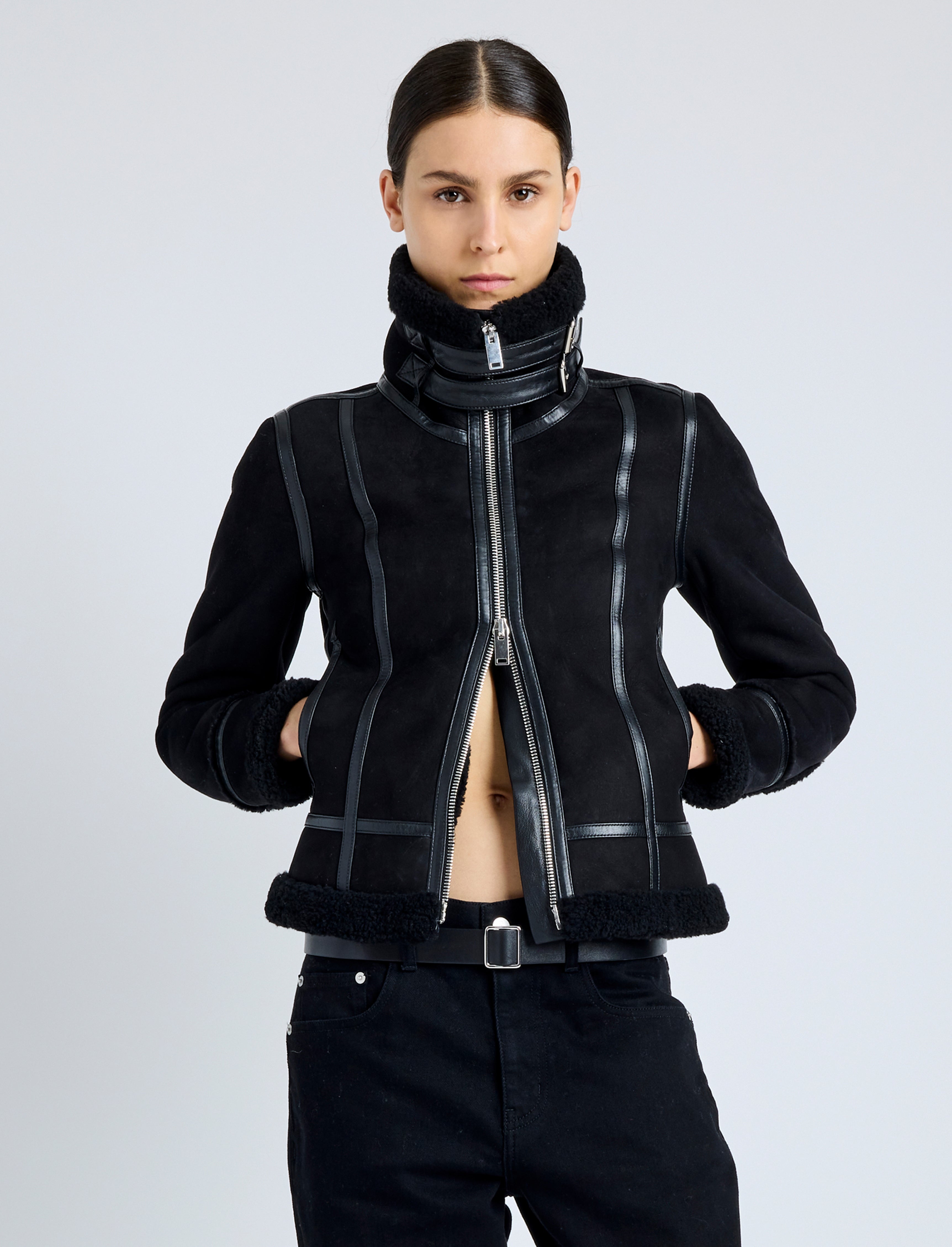 Arlo Jacket in Suede Shearling - 2