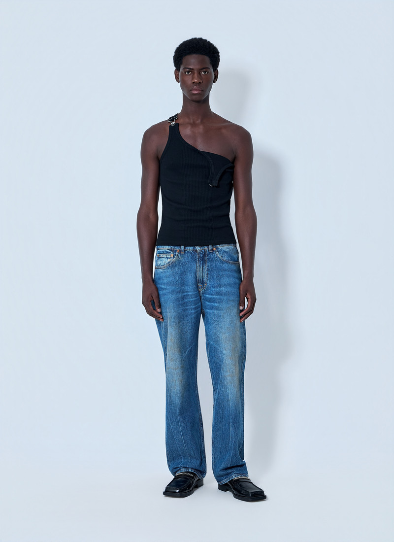 Jean Paul Gaultier Ribbed Tank Top with Metal Hardware outlook