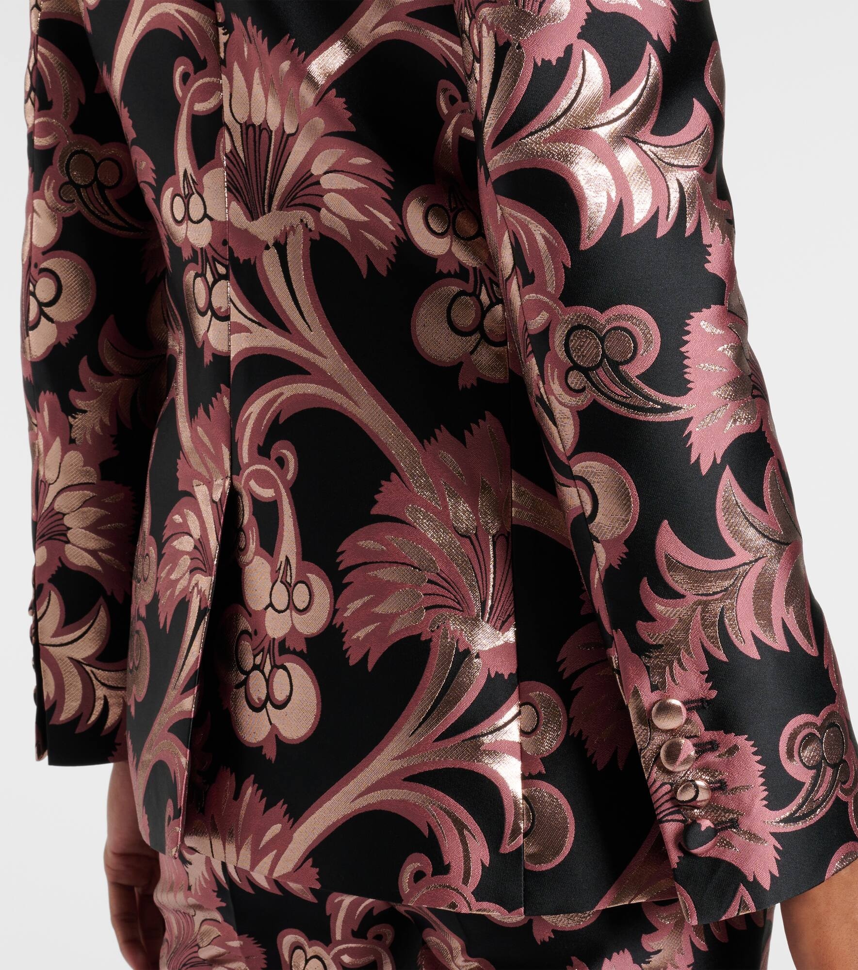 Floral jacquard blazer - 5