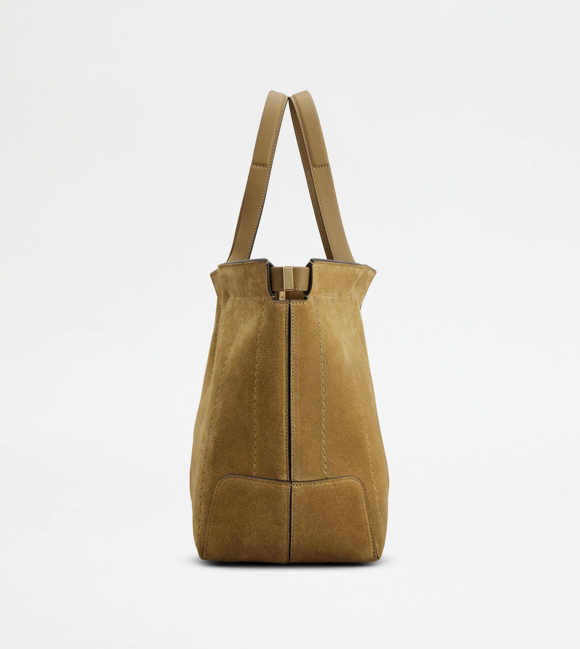 TOD'S DI BAG FOLIO IN SUEDE MEDIUM-SMALL - BROWN - 2