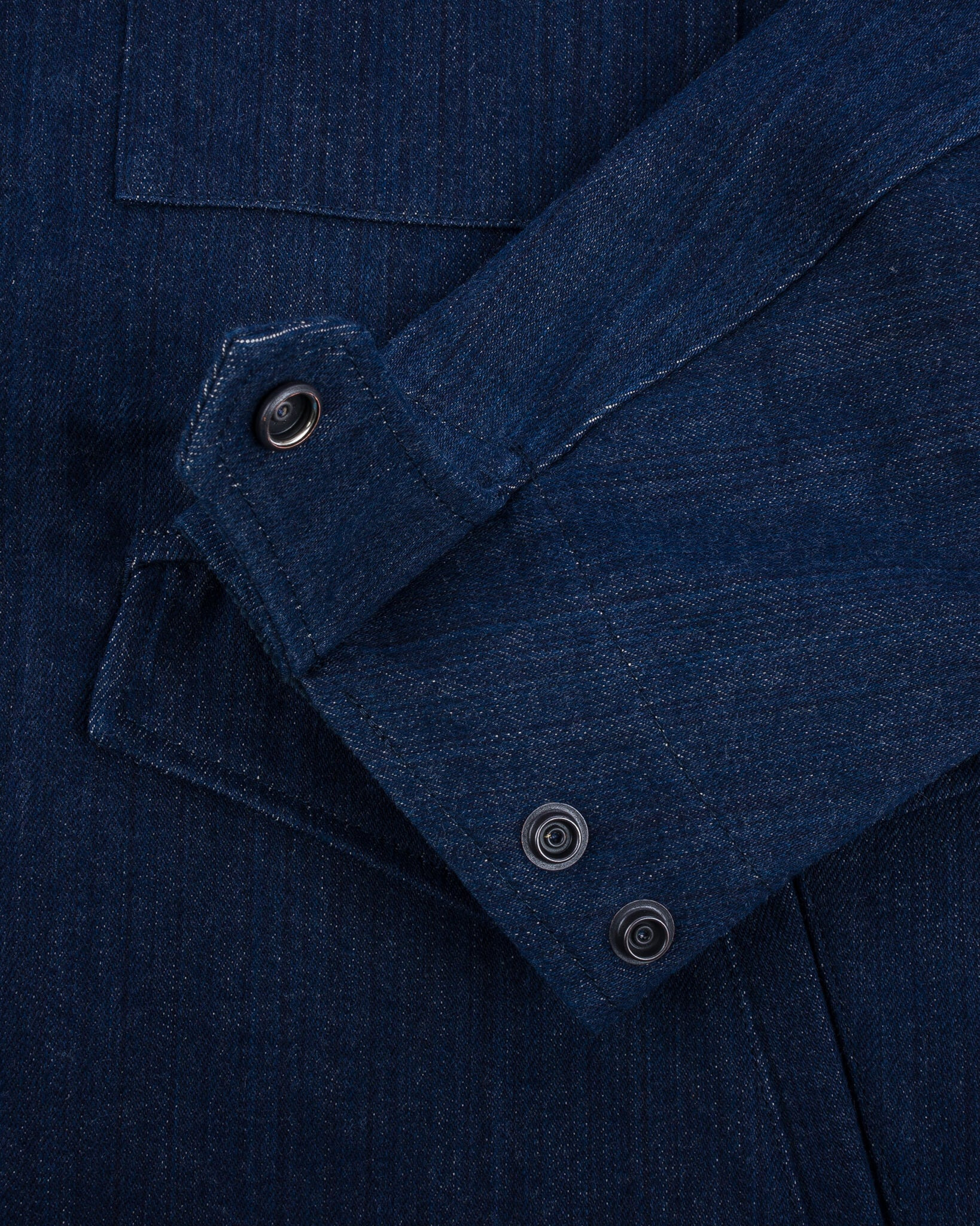 IHM-42-IND 16oz Natural Indigo Selvedge Denim M65 Field Jacket - 12
