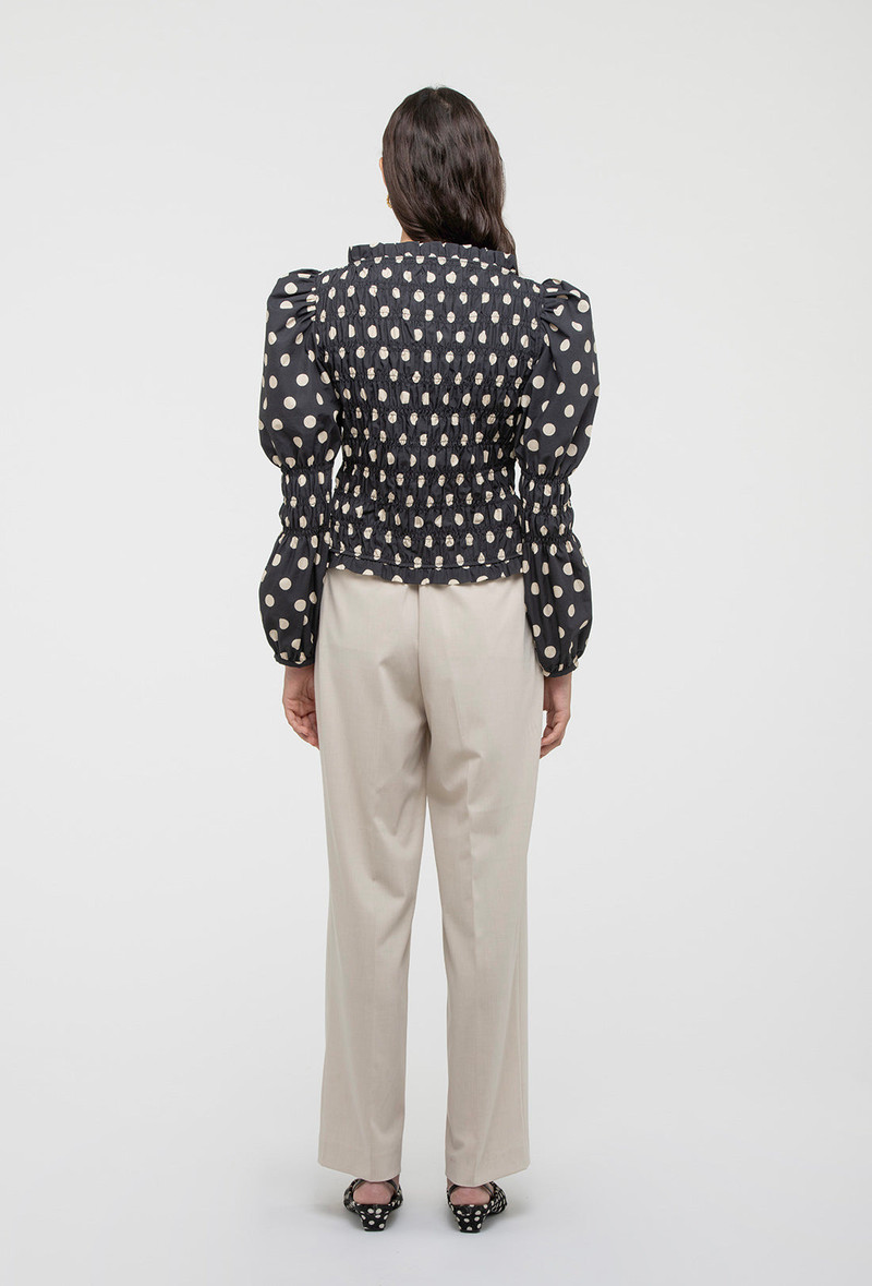 Antoon Blouse - Black/Ecru Spot 5