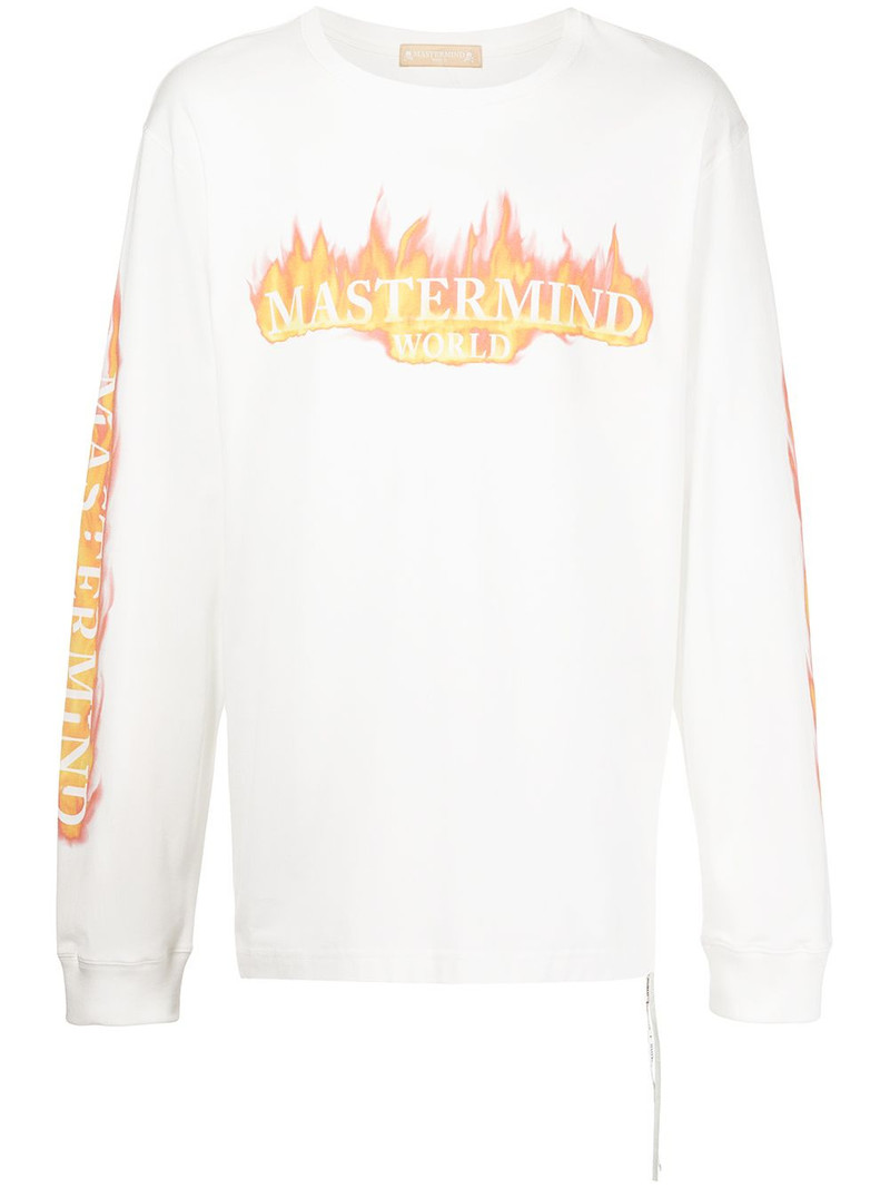 logo-print long-sleeve T-shirt 1