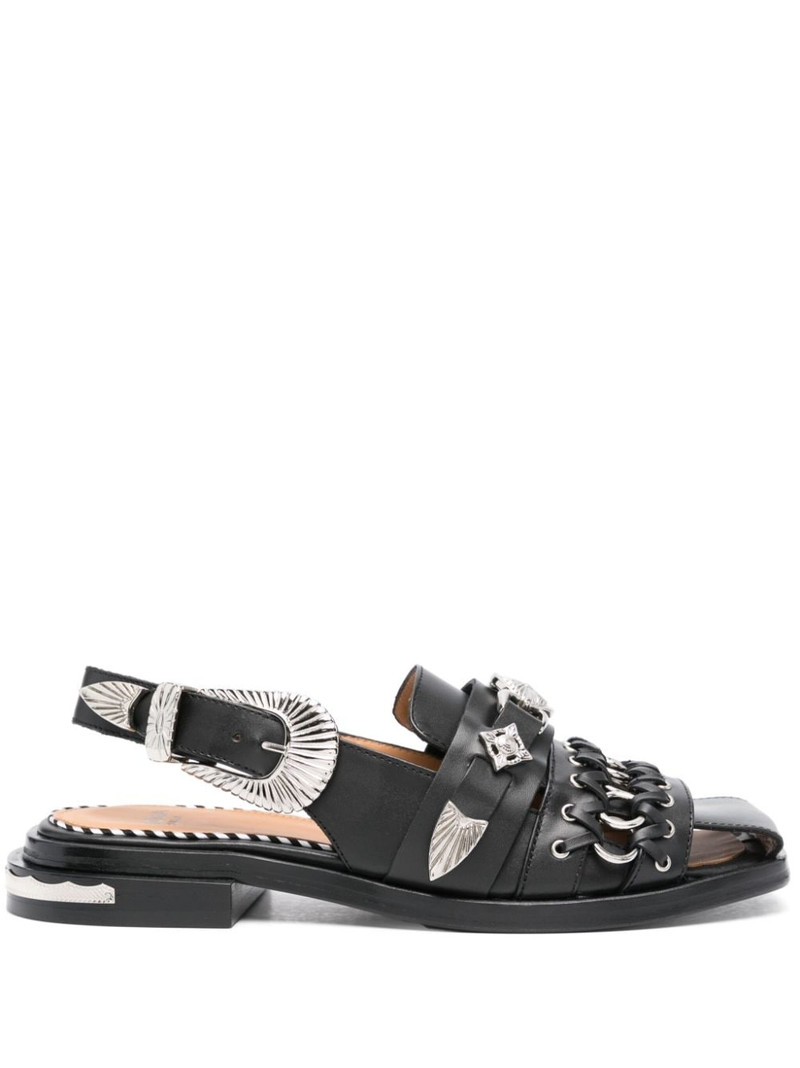 embellished leather sandals 1
