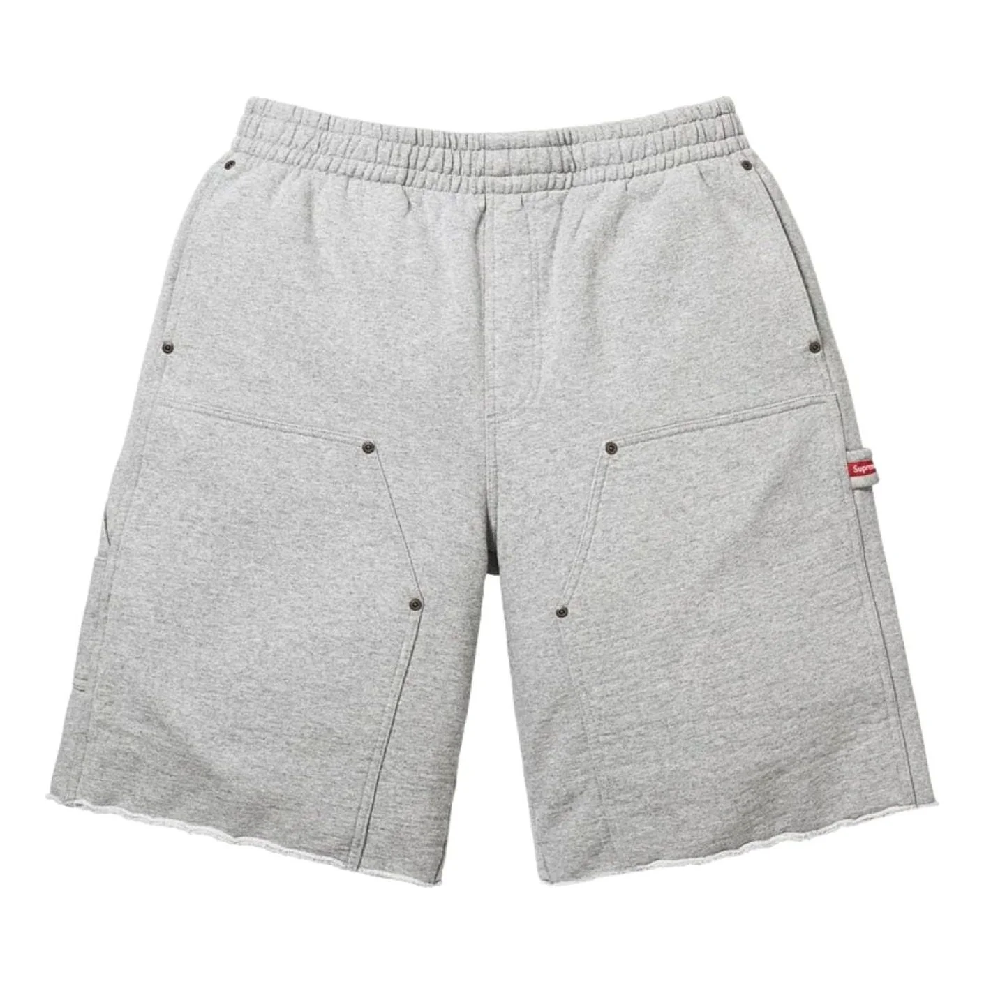 Supreme SS26 Double Knee Painter Sweatshort 'Heather Grey' SUP-SS26-204-GRY - 1
