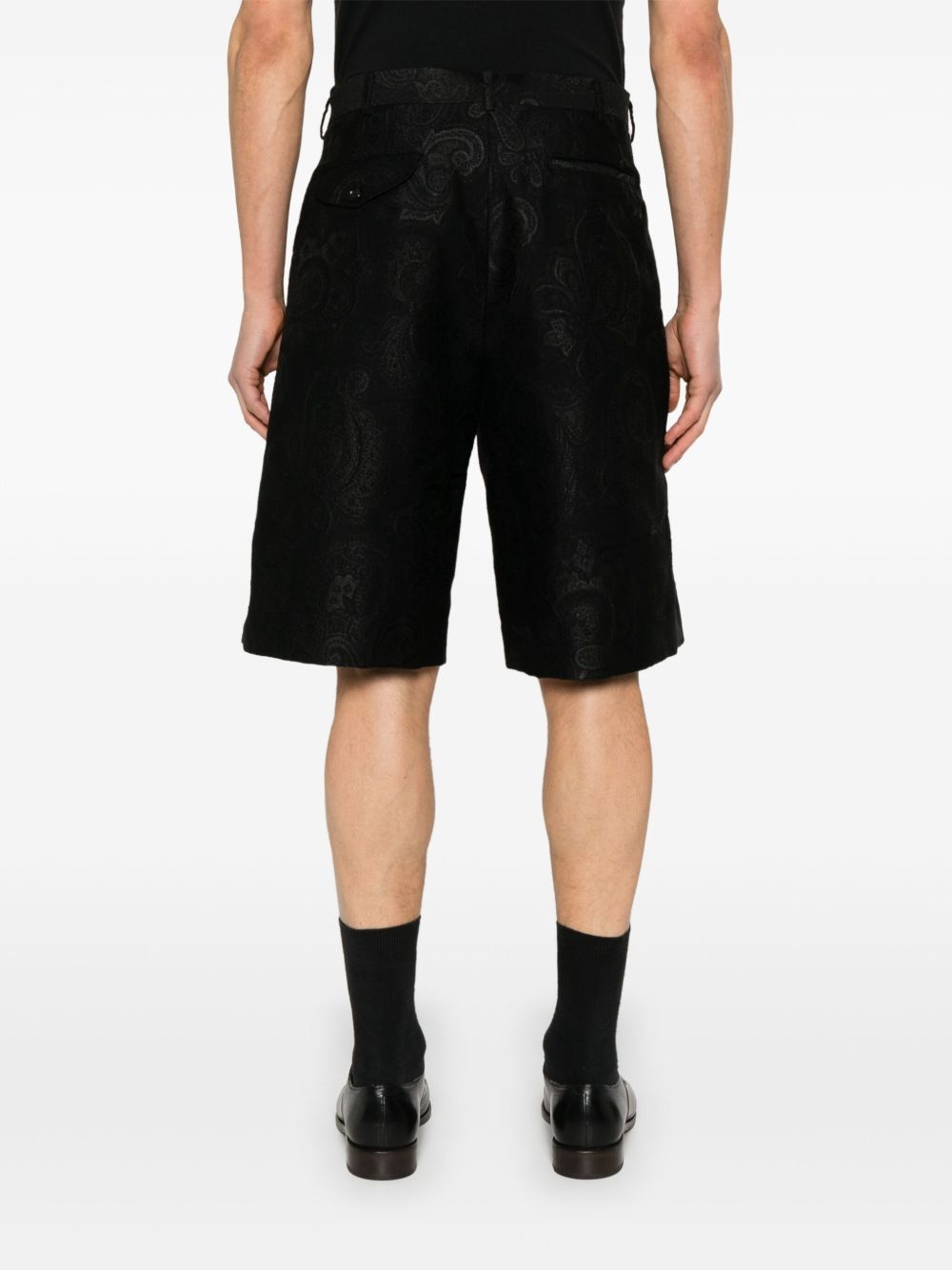 paisley-jacquard shorts - 4