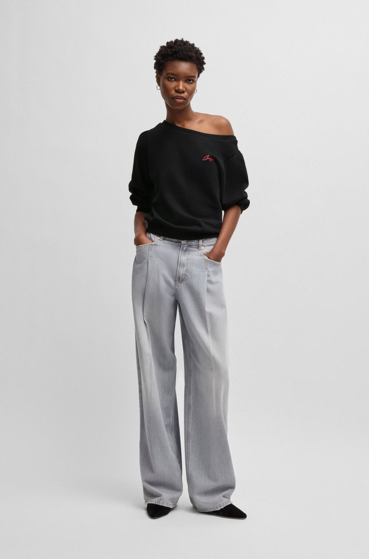 COTTON-TERRY SWEATSHIRT WITH LOGO DETAIL - 3