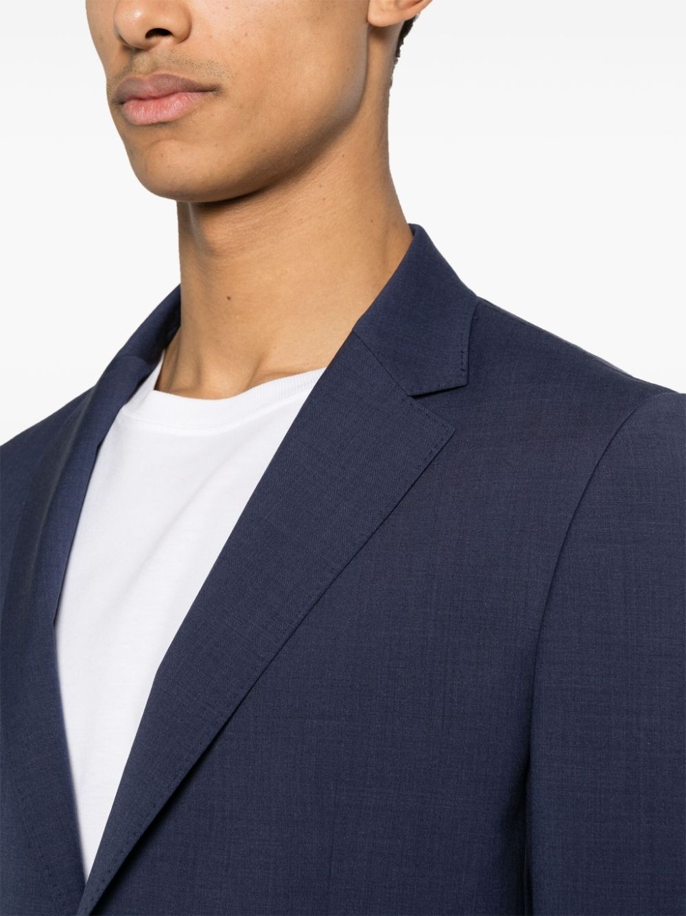 single-breasted wool blazer - 5