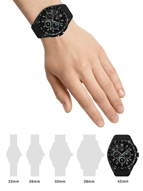 Connected Calibre E4 Titanium & Rubber Smart Watch/45MM - 3
