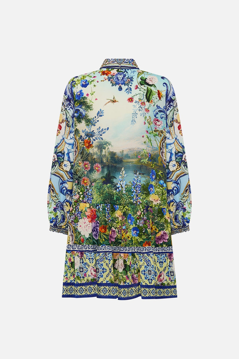 LONG SLEEVE TIERED SHORT DRESS 7