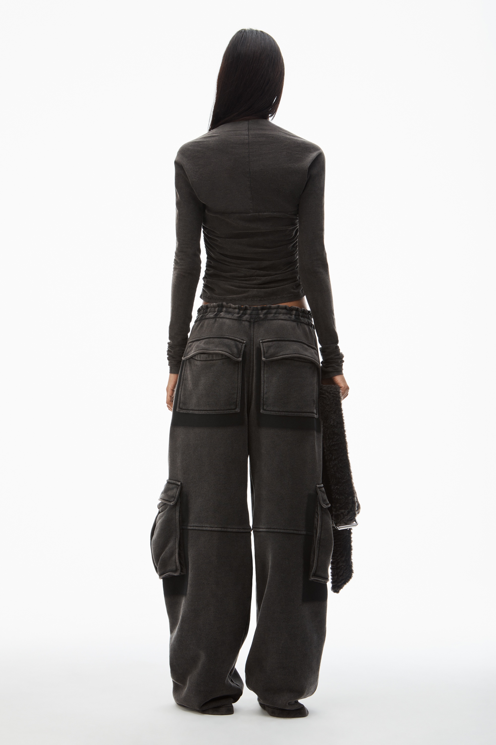 ruched top in sueded jersey - 5