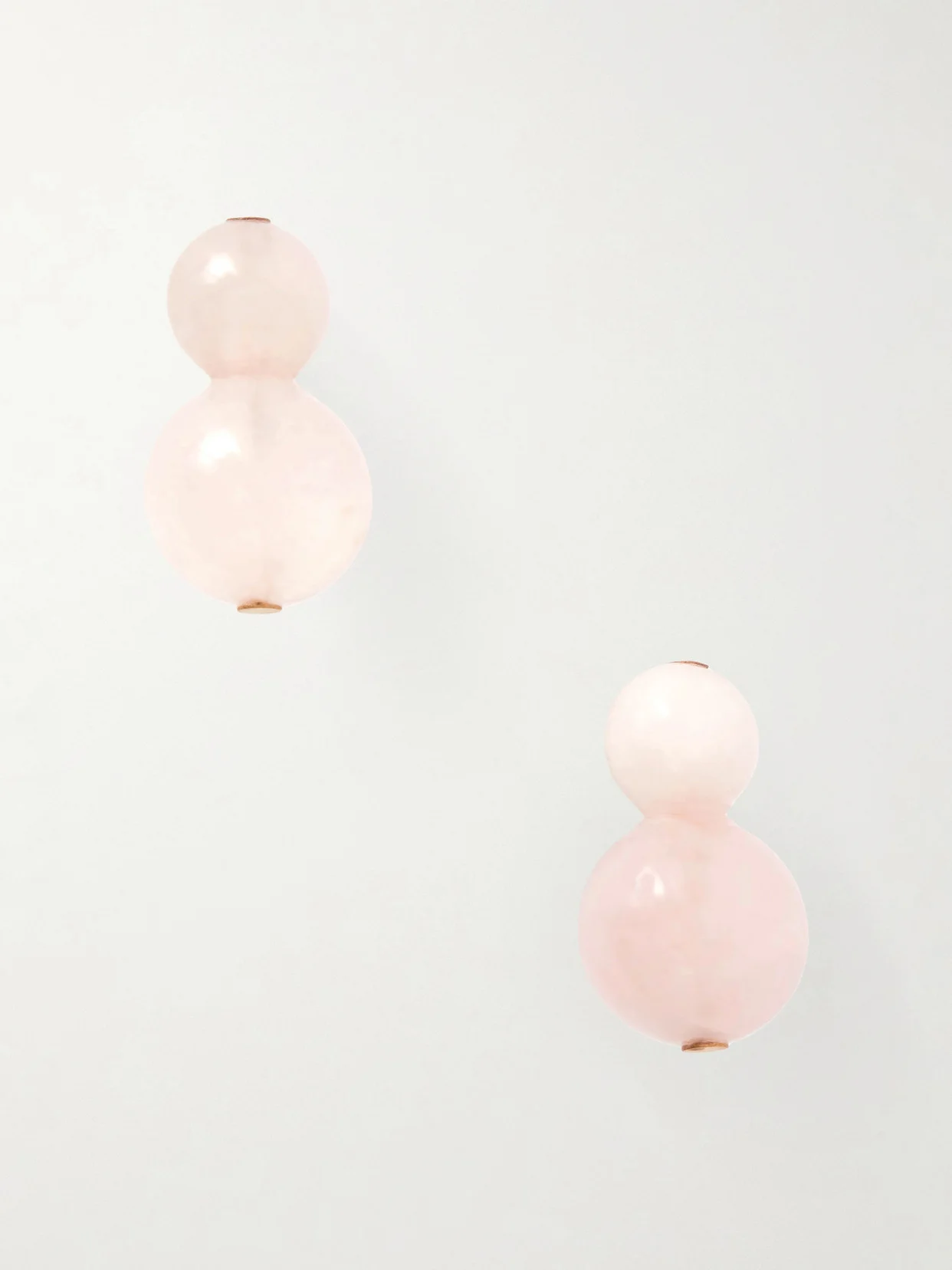 Cara Rose Quartz Earrings - 1