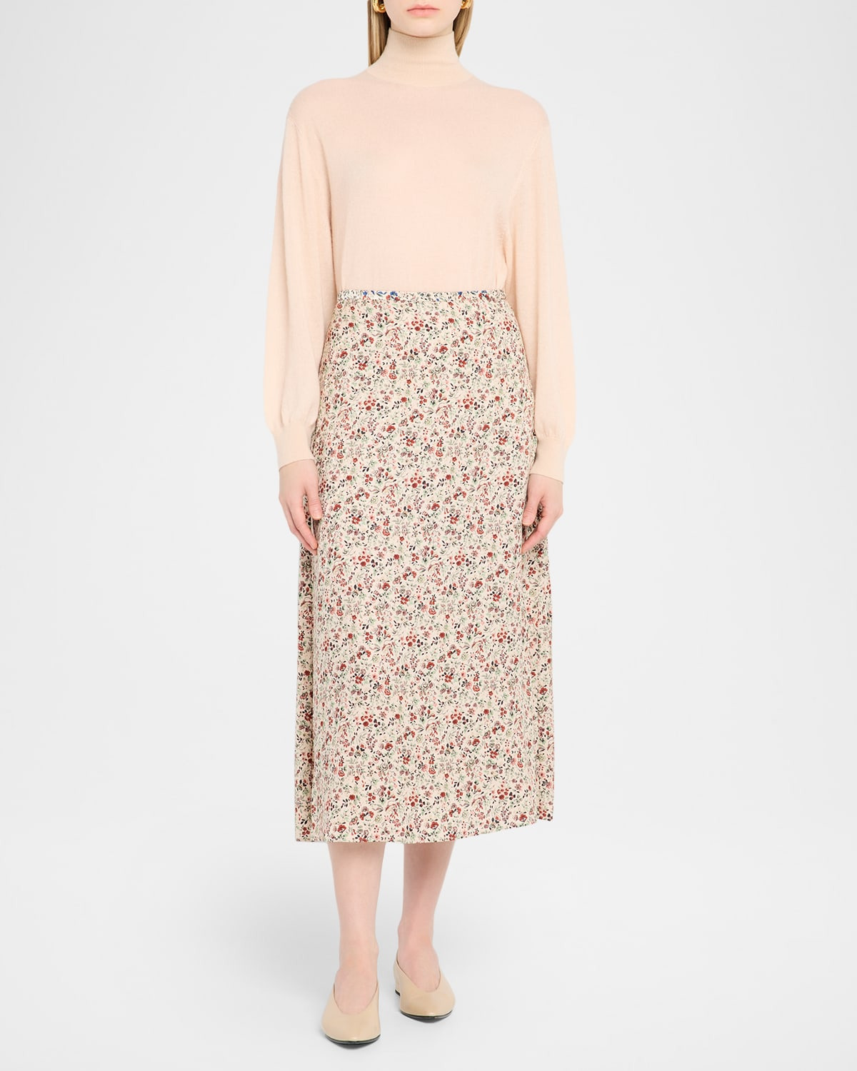 Camino Cashmere-Silk Turtleneck Sweater - 2