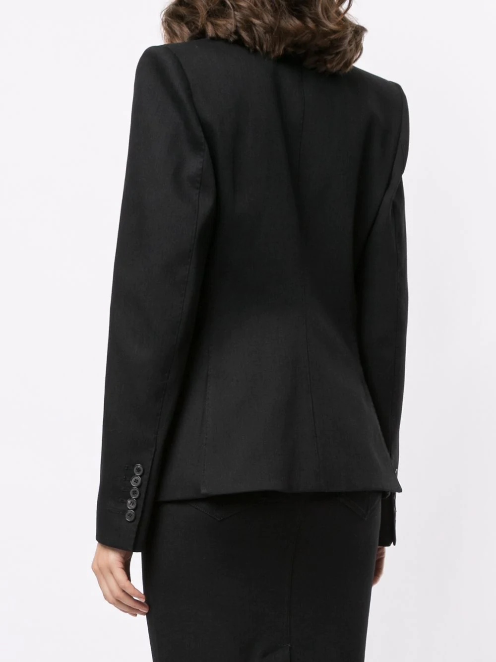 contrast-panel single-breasted blazer - 4