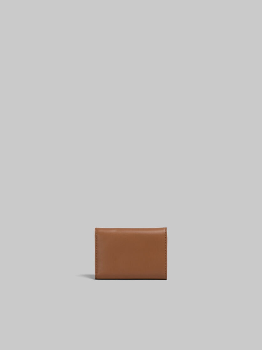 BROWN LEATHER TRIFOLD PRISMA WALLET - 3