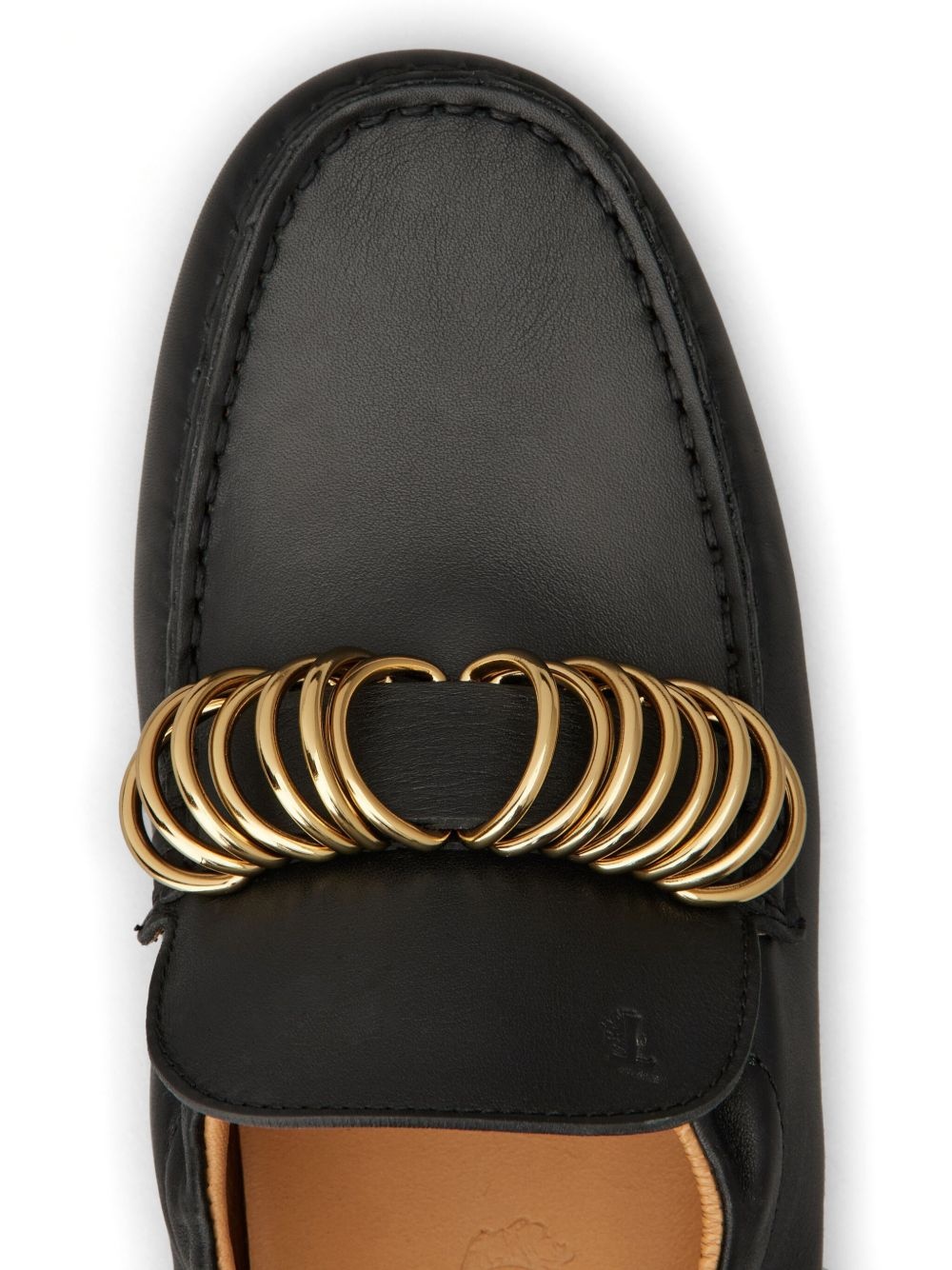 ring-embellished loafers - 5