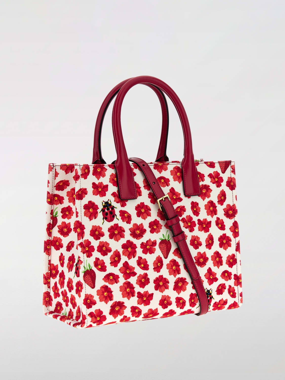 Versace La Medusa canvas tote bag with flower print - 2