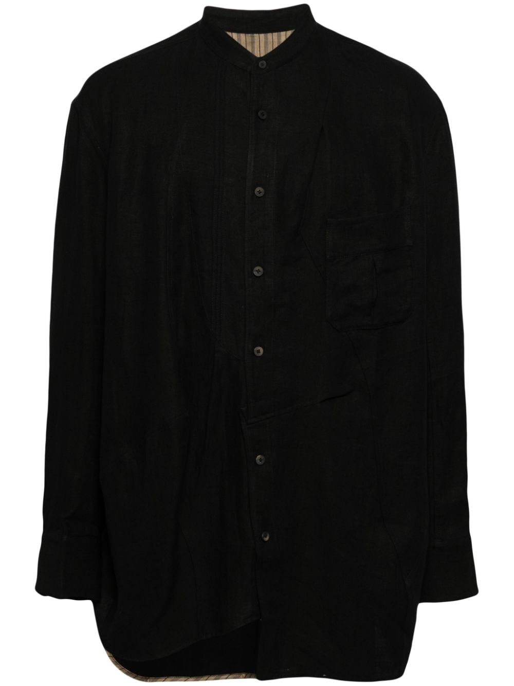 asymmetric pleated shirt - 1