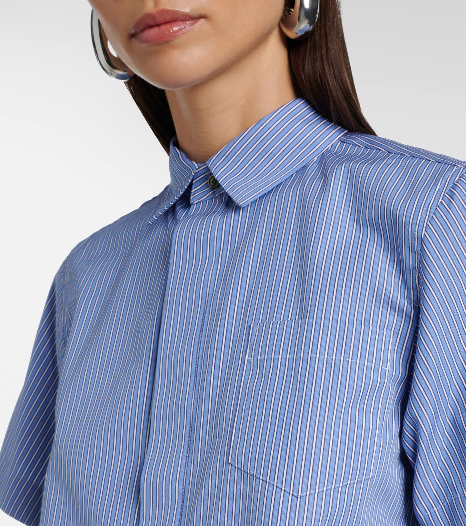 Striped cotton poplin shirt - 4