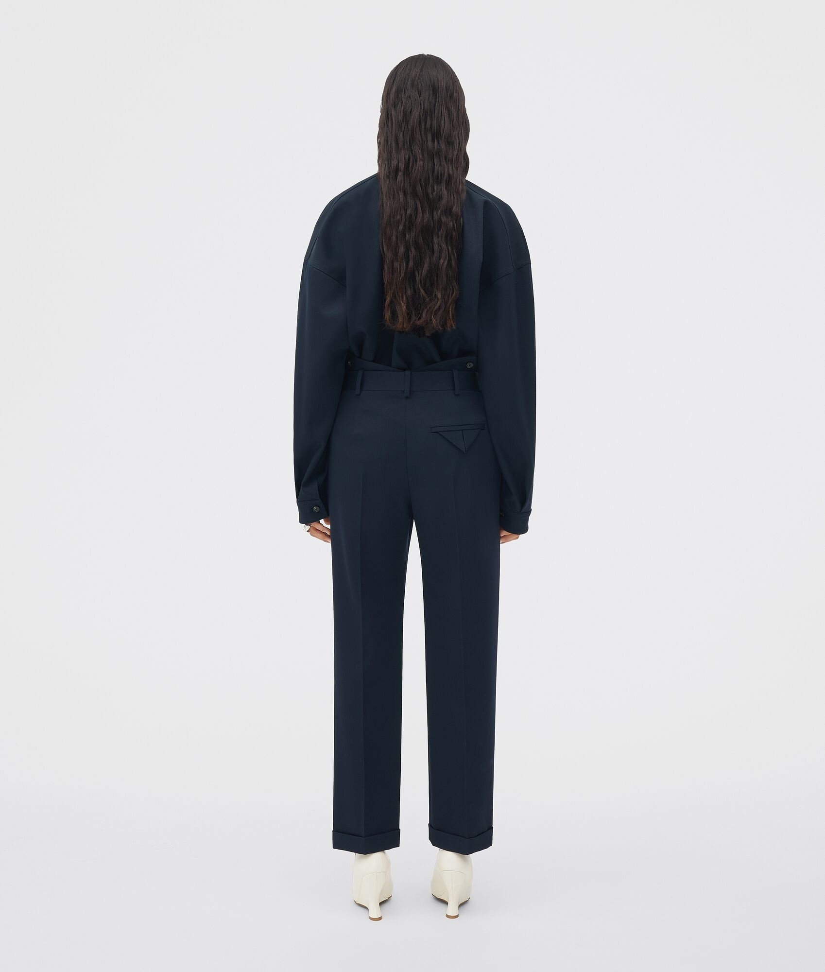 stretch grain de poudre slim trousers - 3