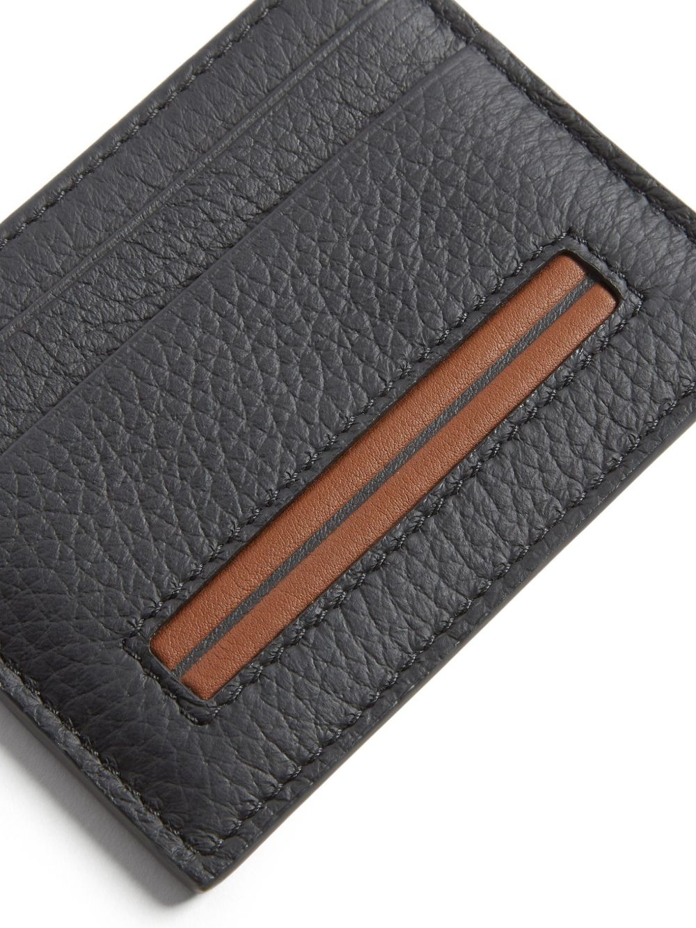 logo-patch leather cardholder - 3
