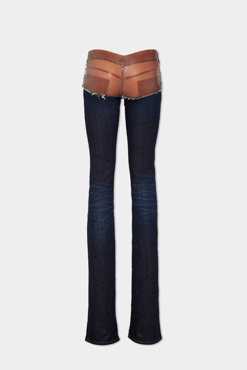 DSQUARED2 DARK URBAN WASH BOOTCUT SHARPEI PEEKABOO JEANS outlook