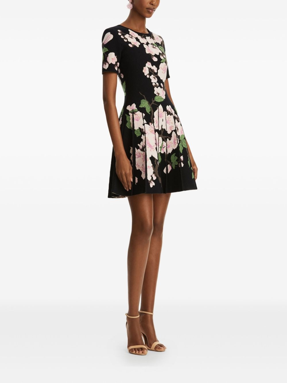 floral-print mini dress - 3