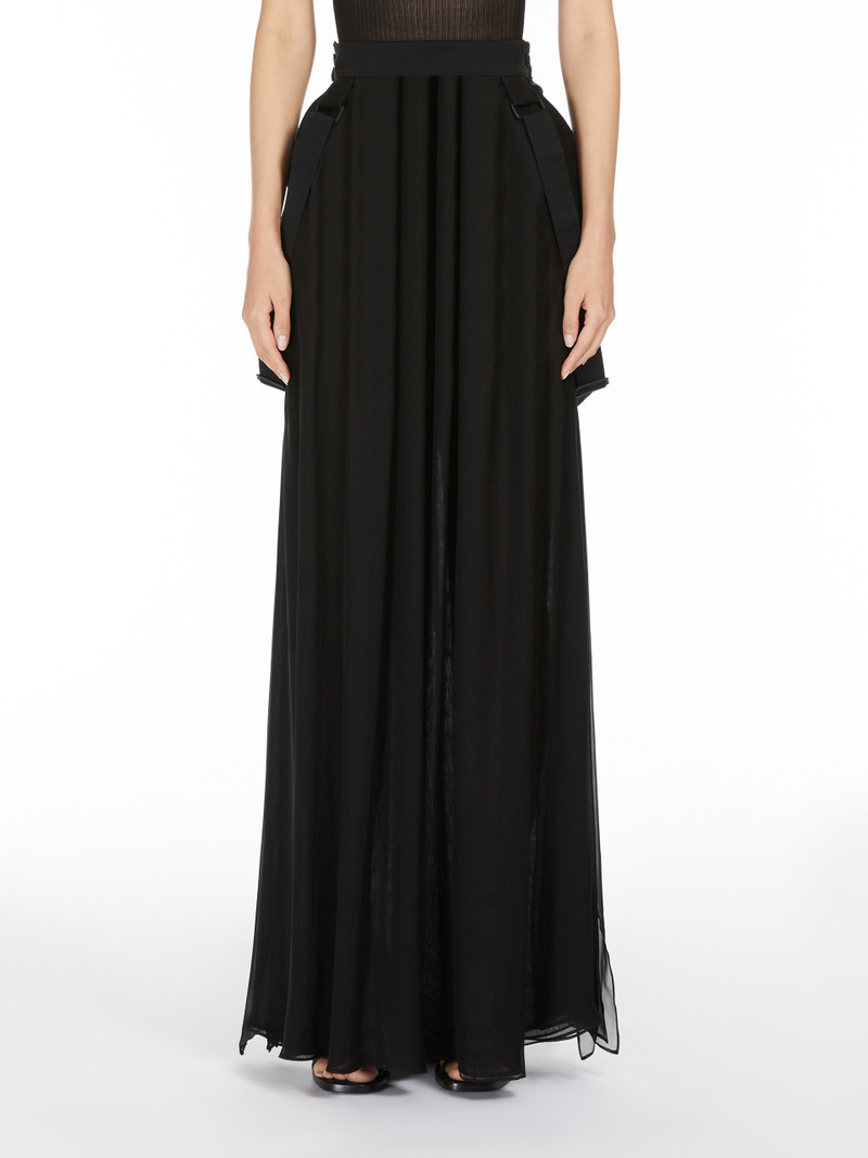 JEDY Long skirt in silk chiffon 3
