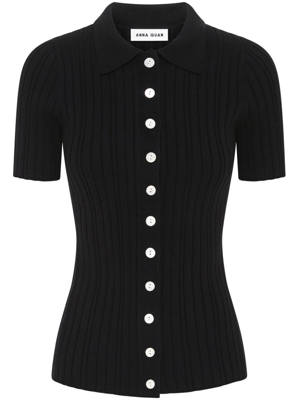 Avi button-up ribbed top - 1