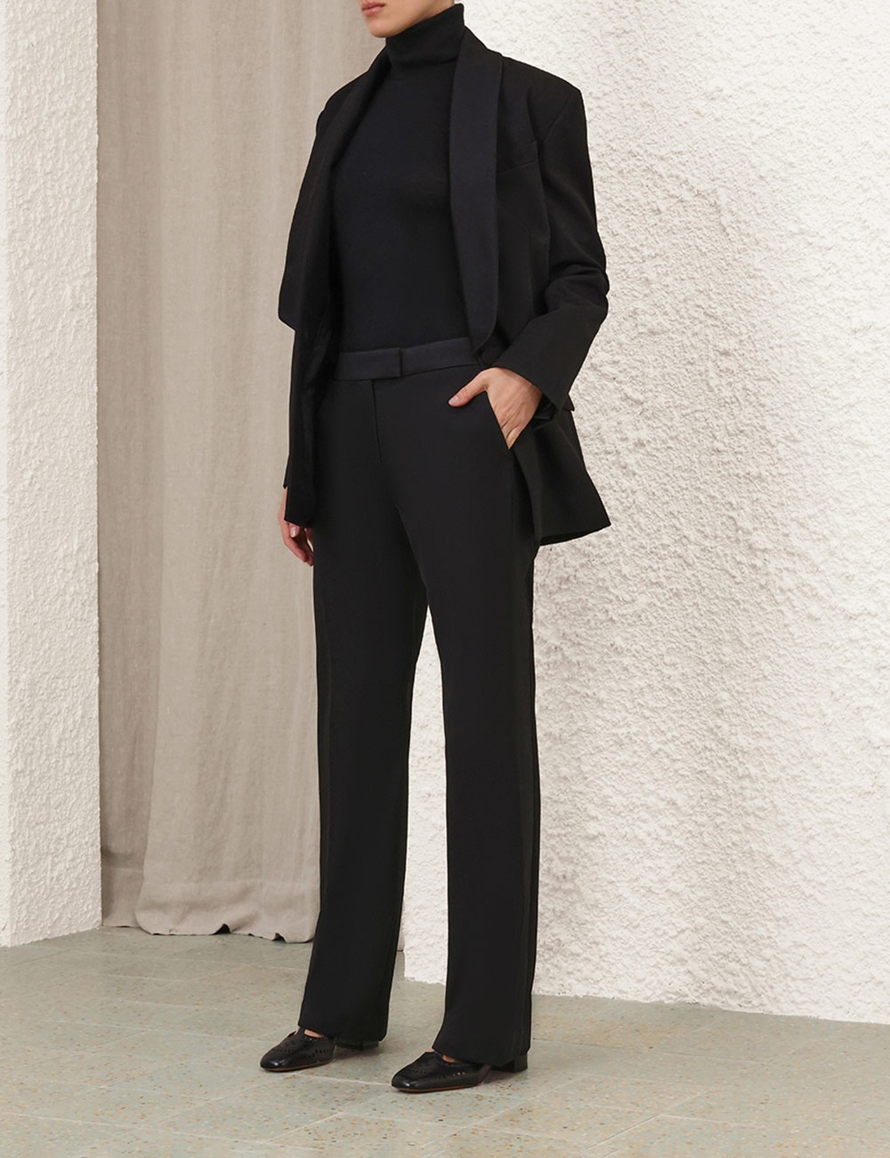 Zimmermann ILLUSTRATION STRAIGHT TUX PANT | REVERSIBLE