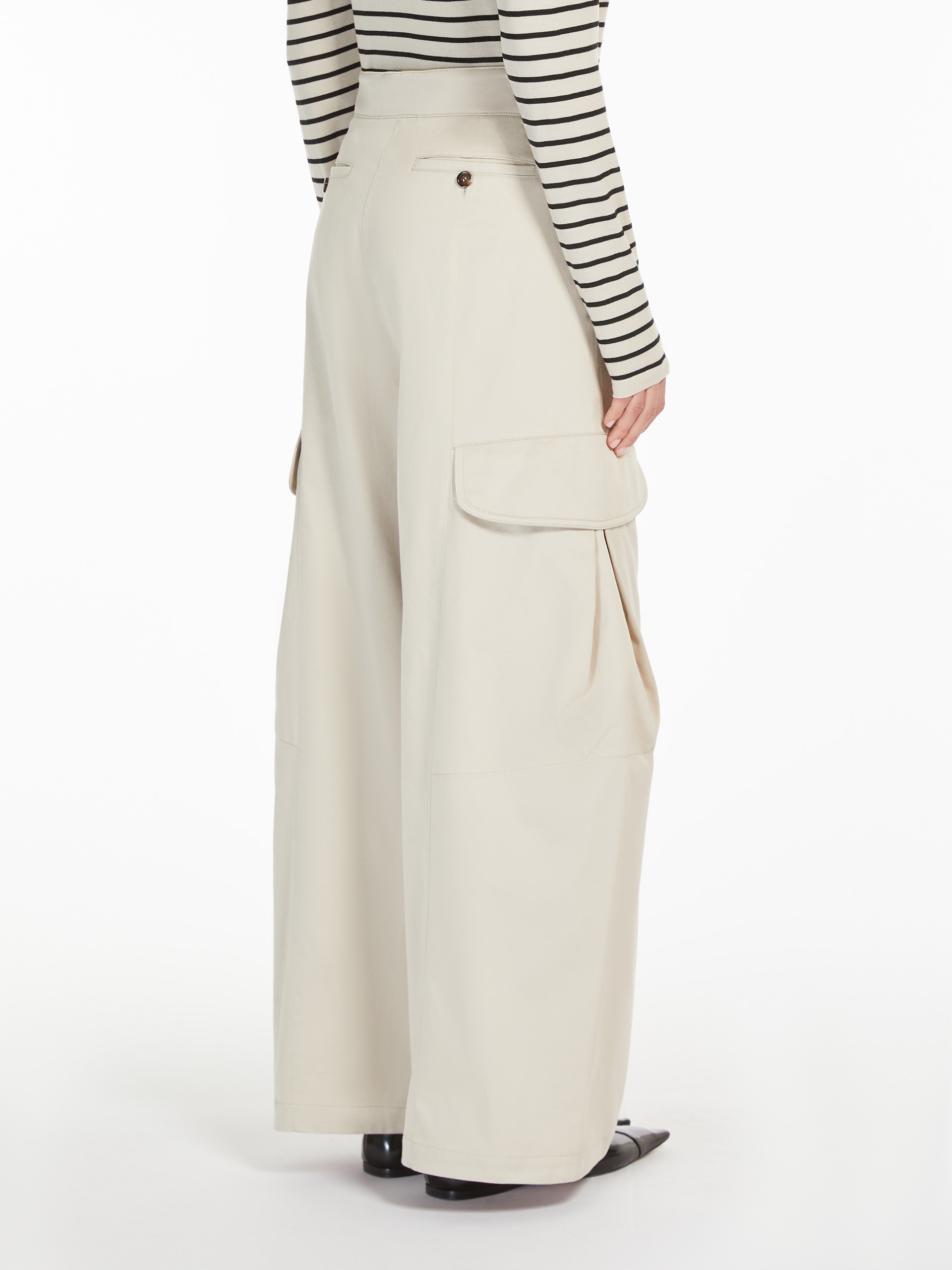 ROSATEA Gabardine cargo trousers - 4