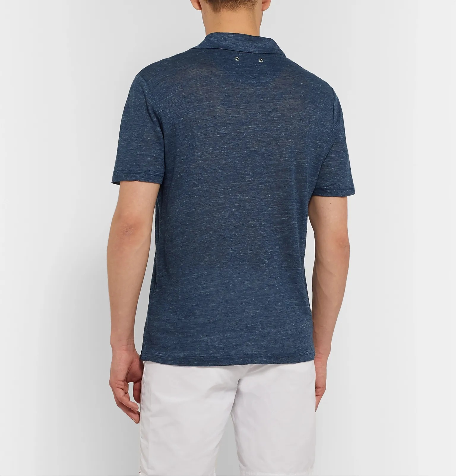 Pyramid Slub Linen-Jersey Polo Shirt - 5