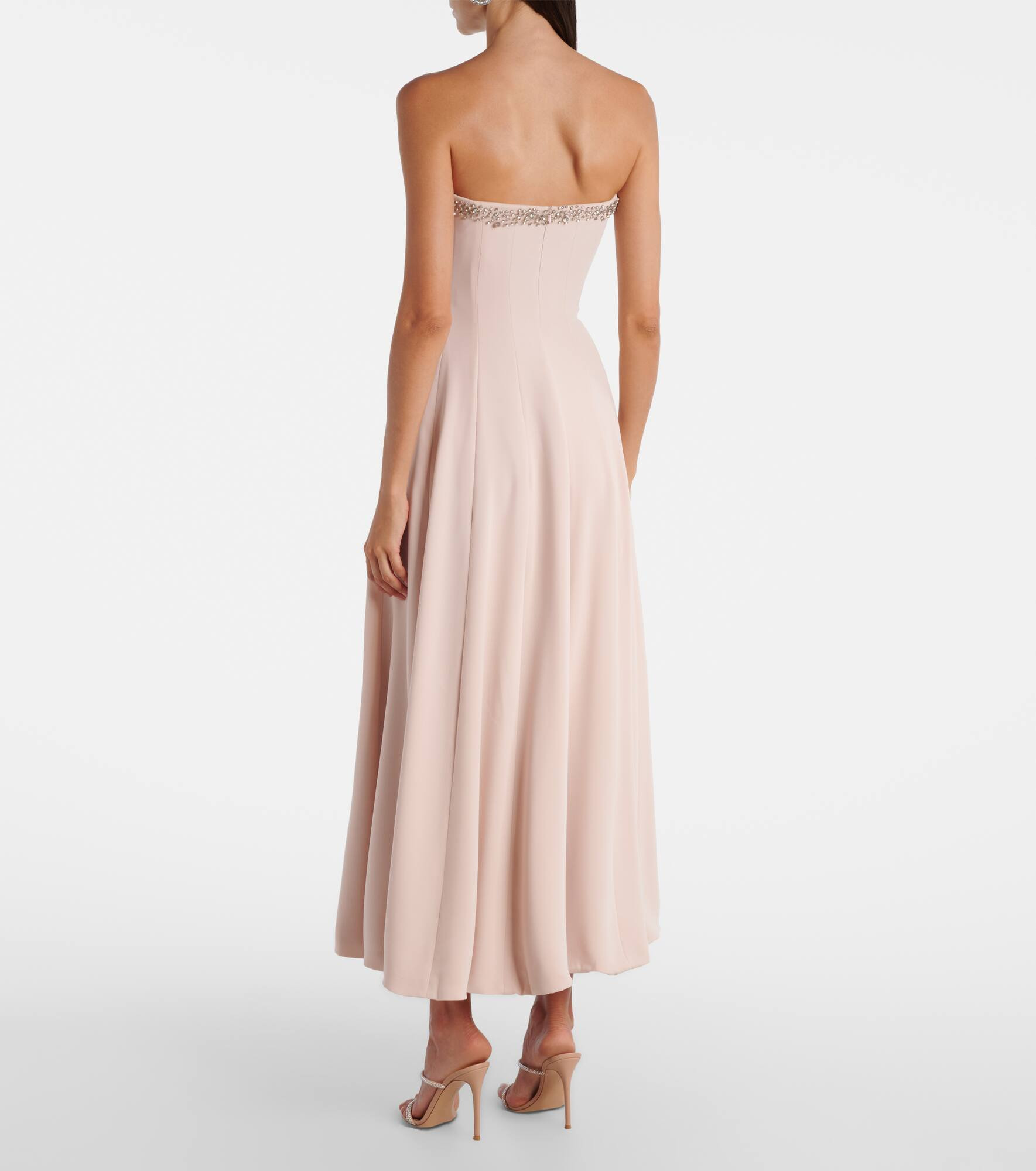 Aldina crystal-embellished crêpe midi dress - 3