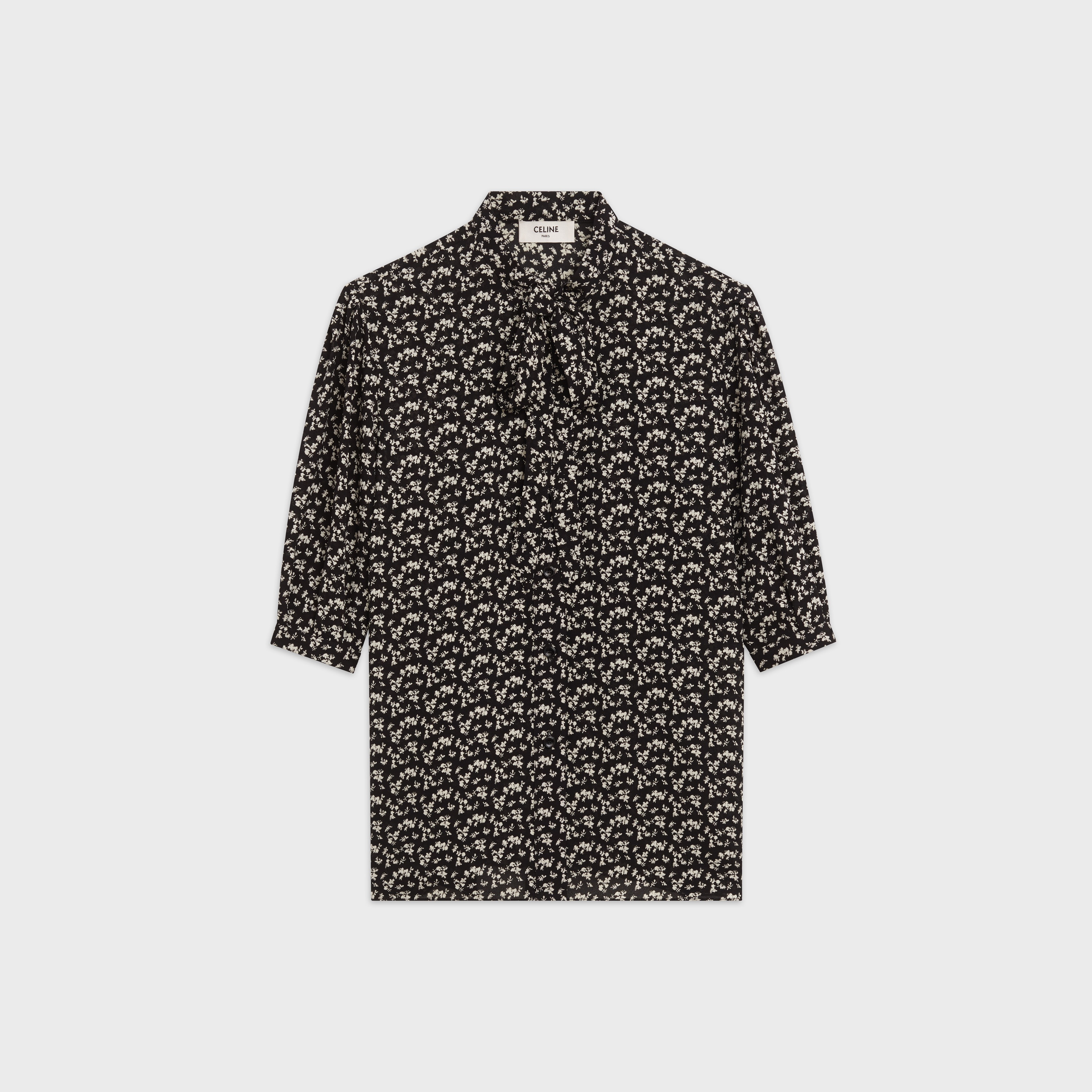 'LAVALLIÈRE' BLOUSE IN PRINTED VISCOSE - 1