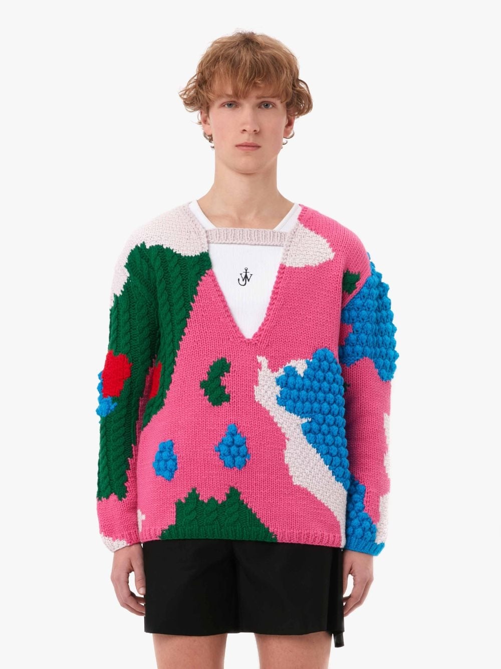 TEXTURED V CUT-OUT JUMPER - 2