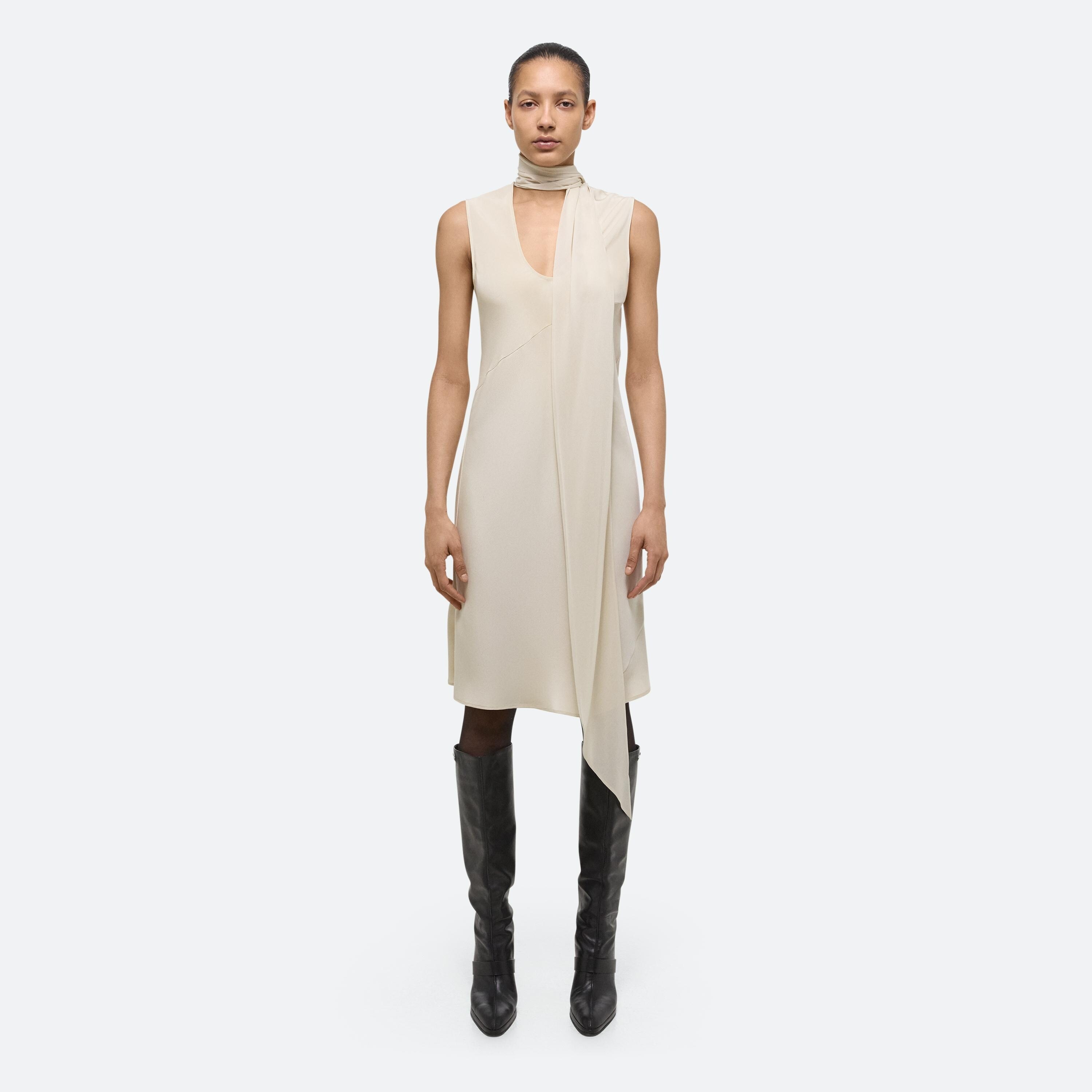 SLEEVELESS SCARF DRESS - 3