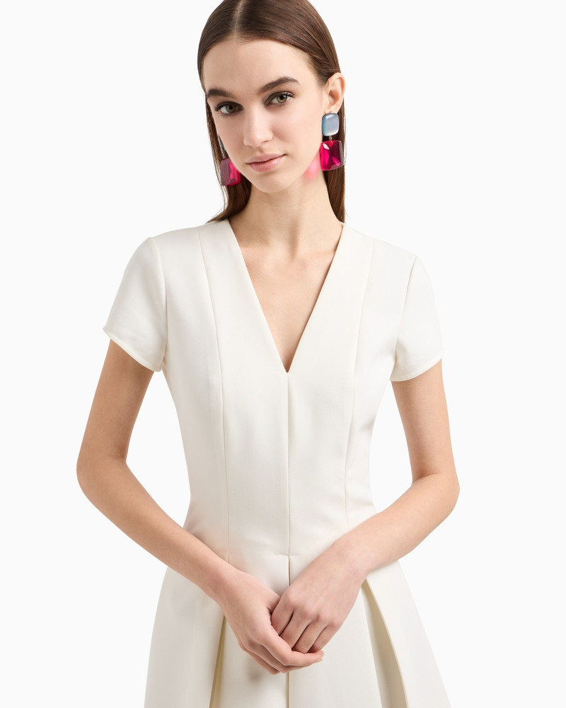 EMPORIO ARMANI LINEN-VISCOSE BLEND TROUSERS WITH IRREGULAR CHEVRON MOTIF outlook