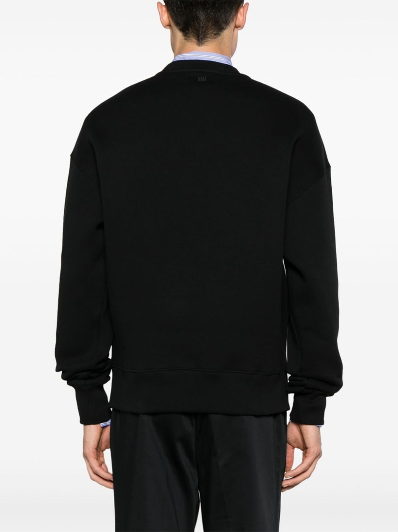 Ami de Coeur-embossed jersey sweatshirt 5