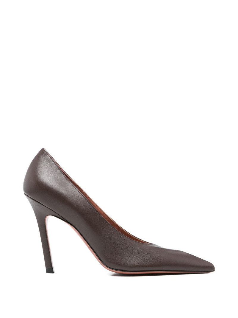 point toe leather pumps 1