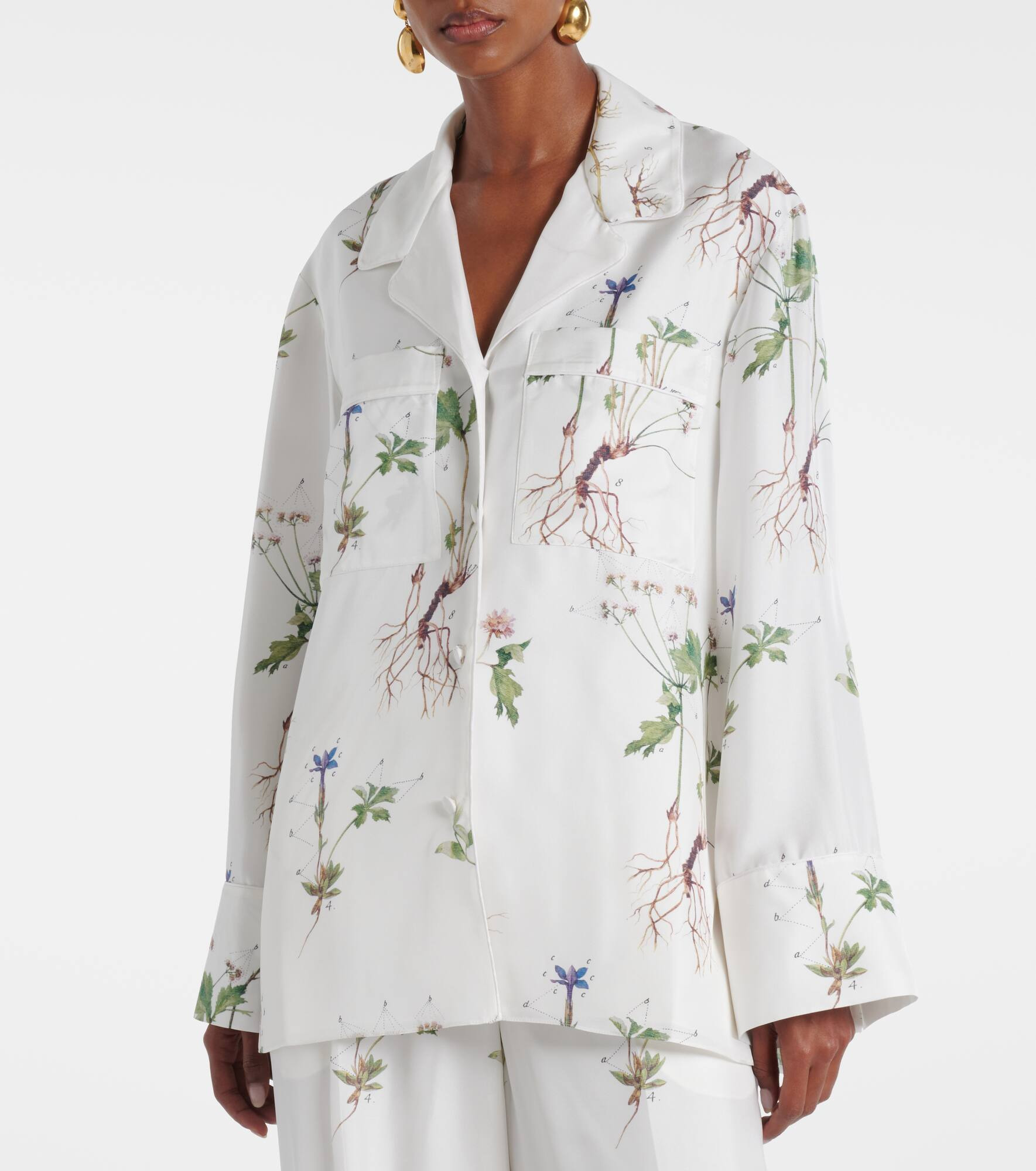 Floral printed silk shirt - 6