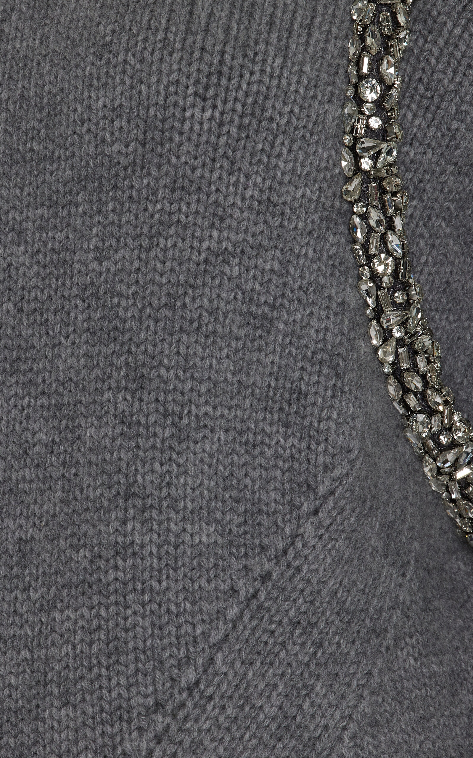 Monrow Embellished Wool-Cashmere Sweater grey - 5